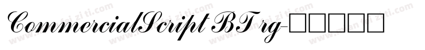 CommercialScript BT rg字体转换